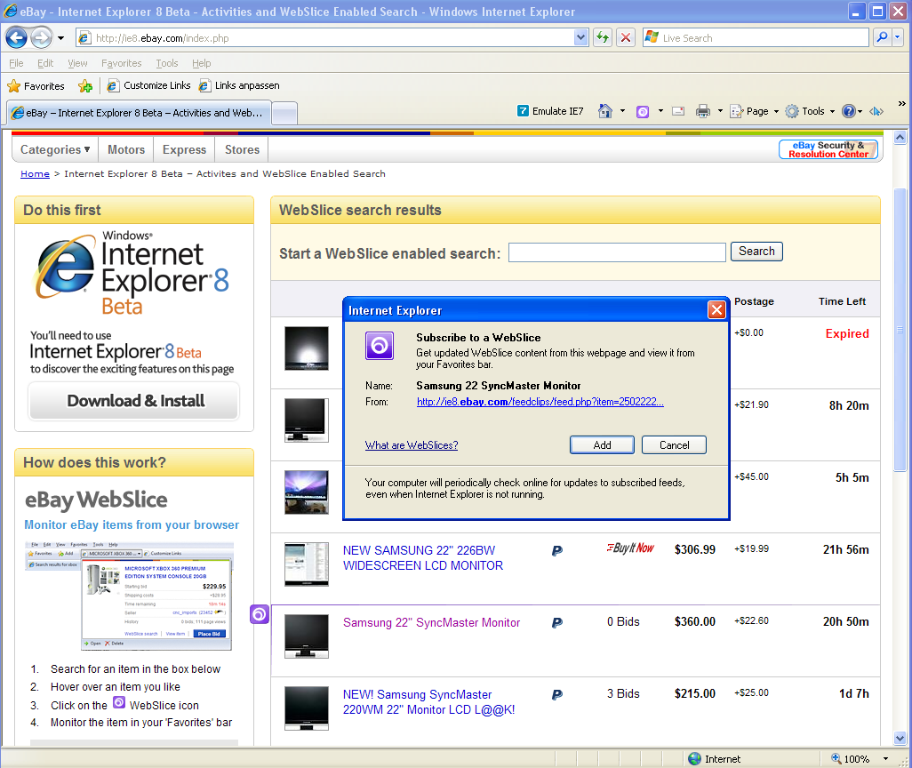 microsoft internet explorer 8 download windows 7